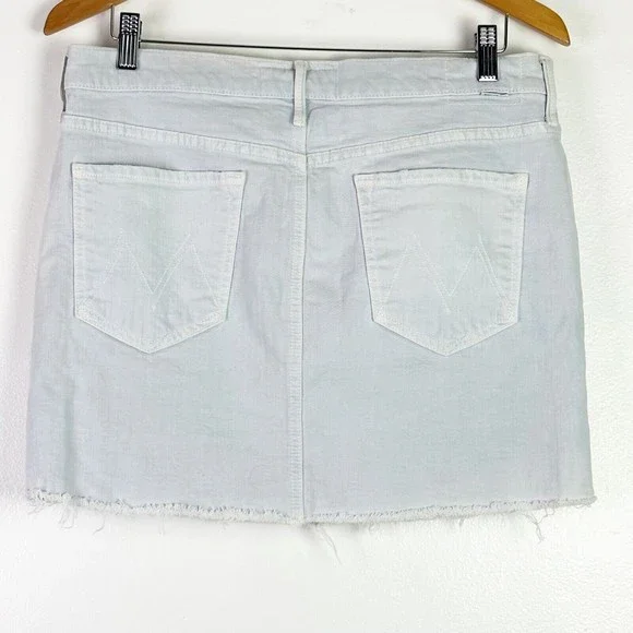 Mother Superior Women's Distressed Denim Mini Skirt Vagabond Fray Size 30 - Picture 9 of 11